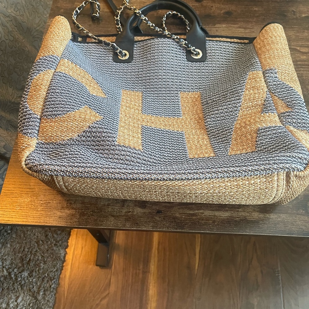 Chanel raffia tote SOLD.